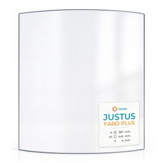 Vitre Justus FARO PLUS - Verre Courbe pour poêle à bois