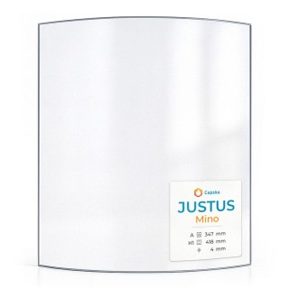 Vetro Justus Mino Curvo 347x418mm per stufa a legna - Capska