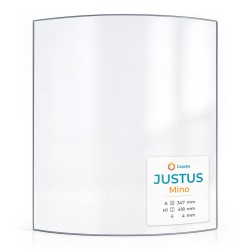 Vetro Justus Mino - Vetro Curvo 347 x 418 mm per stufa a legna