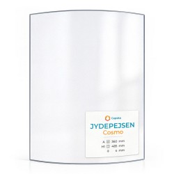 Jydepejsen COSMO Glas - in sich gebogenes Kaminglas für Kaminofen