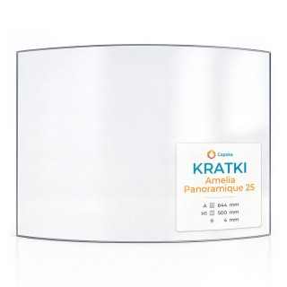 Vitre Kratki AMELIA PANORAMIQUE 25 - Verre Courbe pour insert