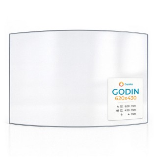 Vetro Godin 620X430 - Vetro Curvo per stufa a legna