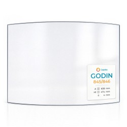 Vetro Godin 845/846 - Vetro Curvo per stufa a legna