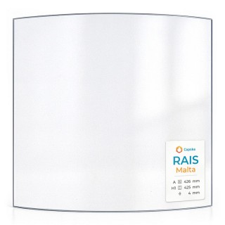 RAIS Malta Glass Panel for Wood Burning Stove - Curved Design
