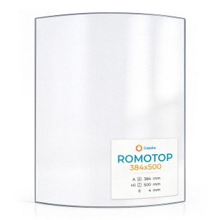 Romotop 384X500 Glass - Curved Panel for Wood Burning Stove