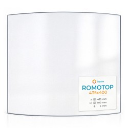 Vetro Romotop 435X400 - Vetro Curvo per stufa a legna