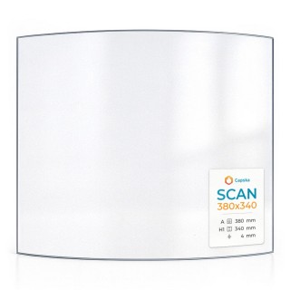 Vetro Scan 380X340 - Vetro Curvo per stufa a legna