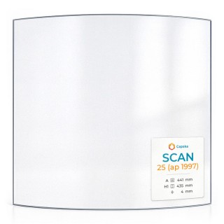SCAN 25 (1997 onwards) Curved Glass Panel for Wood Burning Stove