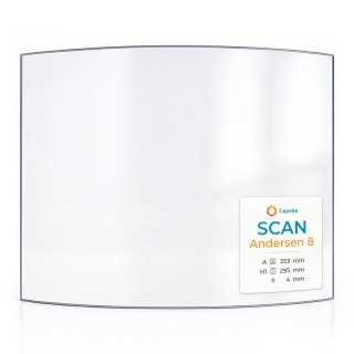 SCAN ANDERSEN 8 Glass - Curved Glass Panel for Wood Burning Stove