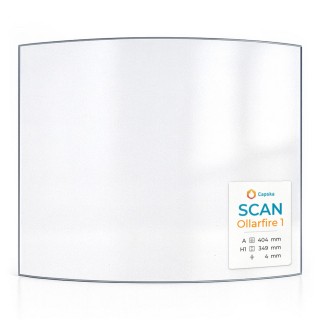 Vetro Scan OLLARFIRE 1 - Vetro Curvo per stufa a legna