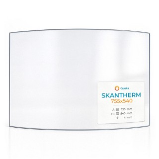 Skantherm 755X540 Curved Glass Panel for Wood Burning Stove