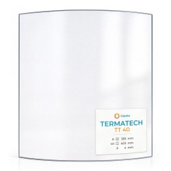 Termatech TT 40 Glass - Curved glass panel for wood burning stove