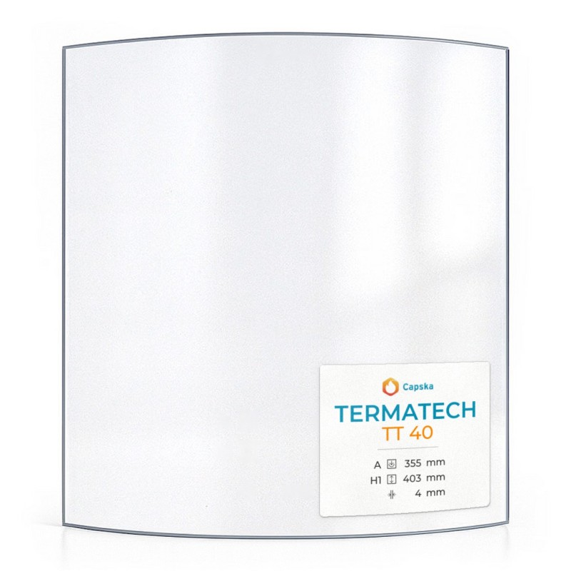 Termatech TT 40 Glass - Curved Glass Panel for Wood Burning Stove