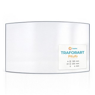 Traforart PITUFO Glass - Curved Glass Panel for Wood Burning Stove