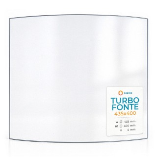 Vetro Turbo Fonte 435X400 - Vetro Curvo per stufa a legna