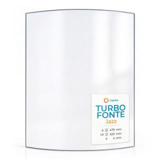 Turbo Fonte JAZZ Glas - gebogenes Kaminglas für Kaminofen