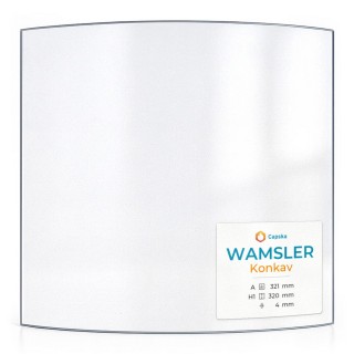 Vetro Wamsler KONKAV per stufa a legna - Resistente a 760°C