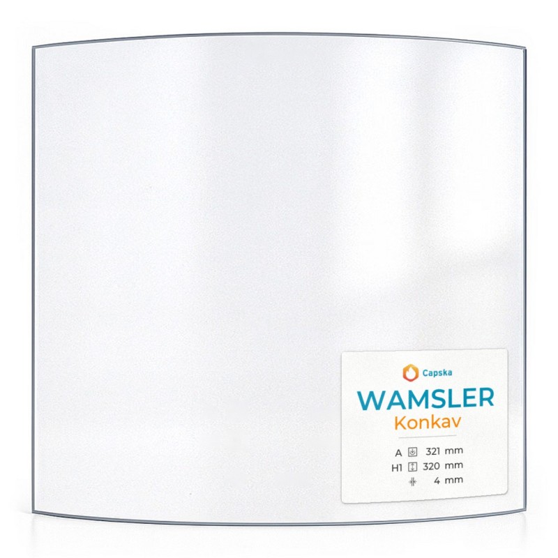 Wamsler KONKAV Glass - Curved Glass Panel for Wood Burning Stove