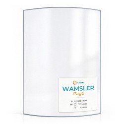 Wamsler PAGO Glas - in sich gebogenes Kaminglas für Kaminofen
