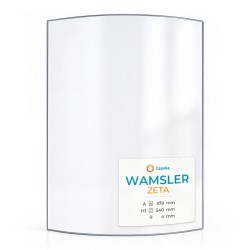 Wamsler ZETA Glas - in sich gebogenes Kaminglas für Kaminofen