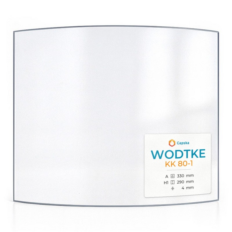 Vitre Wodtke KK 80-1 - Verre Courbe pour poêle à bois