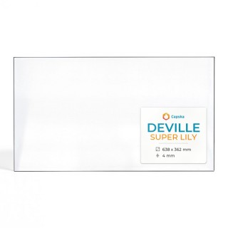 Deville SUPER LILY Glas für Kaminofen - Rechteckiges Kaminglas