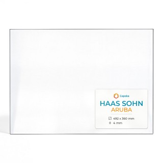 Haas Sohn ARUBA Glas - Rechteck Kaminglas für Kaminofen