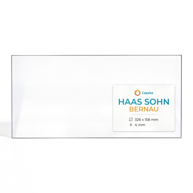 Haas Sohn BERNAU Glass - Rectangular Panel for Wood Burning Stove