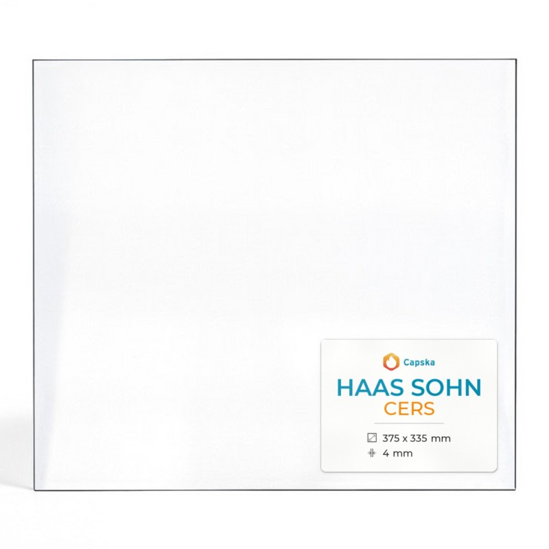 Haas Sohn CERS Glass - Rectangular Panel for Wood Burning Stove