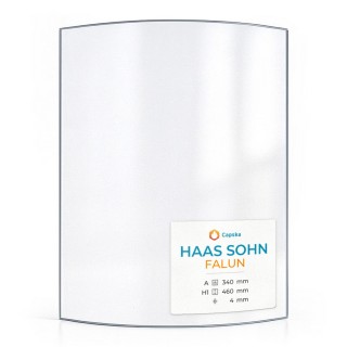 Haas Sohn FALUN Glas - Kaminglas gebogen - 340 x 460 x 4 mm