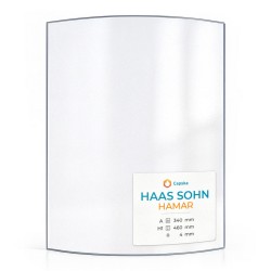 Haas Sohn HAMAR Glas - in sich gebogenes Kaminglas für Kaminofen