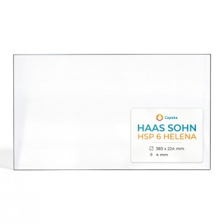 Haas Sohn HSP 6 HELENA Glas - Rechteck Kaminglas für Kaminofen