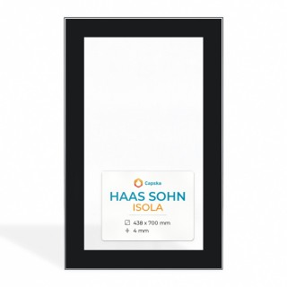 Haas Sohn ISOLA Glas - Rechteck Siebdruck Kaminglas für Kaminofen