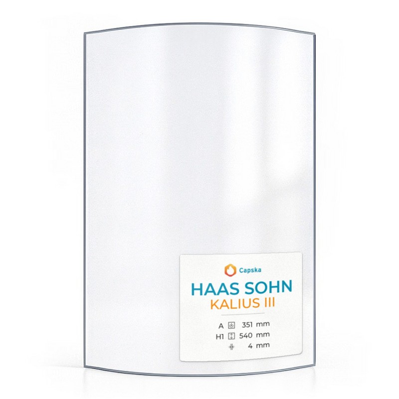 Haas Sohn KALIUS Glass Panel - Curved for Wood Burning Stove
