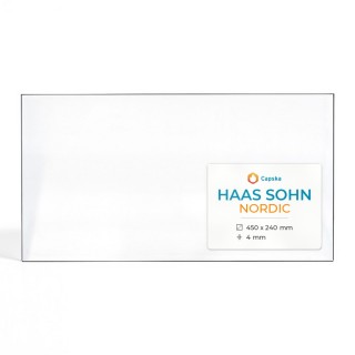 Haas Sohn NORDIC Rechteck Kaminglas - Hitzebeständiges Glas für Kaminofen
