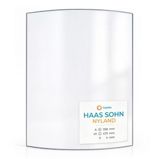 Haas Sohn NYLAND Glas - Gebogenes Kaminglas für Kaminofen