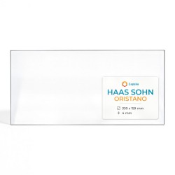 Haas Sohn ORISTANO Glas - Rechteck Seitlich Kaminglas für Kaminofen