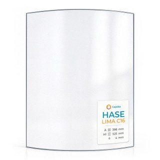 HASE LIMA C16 Glass - Curved Glass Panel for Wood Burning Stove