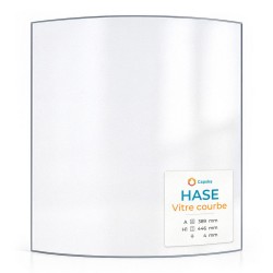 Vitre Hase VITRE COURBE - Verre Courbe pour poêle à bois