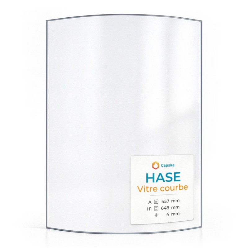 Vitre Hase KAIRO - Verre Courbe pour poêle à bois