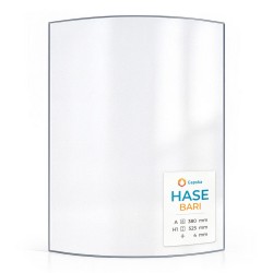 Hase BARI Glas - in sich gebogenes Kaminglas für Kaminofen