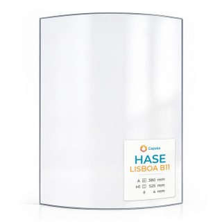 HASE LISBOA B11 Glass - Curved Glass Panel for Wood Burning Stove