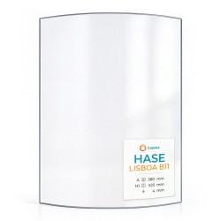 Hase LISBOA B11 Glas - in sich gebogenes Kaminglas für Kaminofen