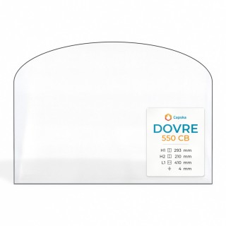 Dovre 550 CB Glas - Rechteck mit abgerundeter Oberseite