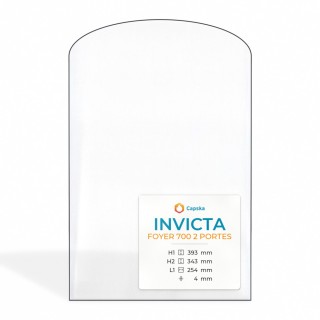 Invicta FOYER 700 2 PORTES Glass - Arched Rectangle Right Side Panel