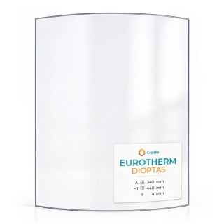 Vetro Eurotherm DIOPTAS - Vetro Curvo per stufa a legna