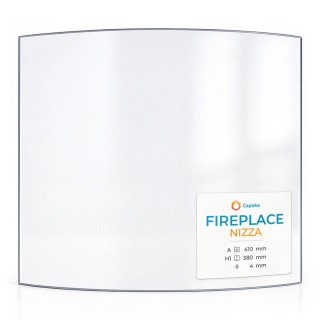 Vitre Fireplace NIZZA - Verre Courbe pour poêle à bois