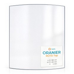 Oranier ROTA TOP Glas - in sich gebogenes Kaminglas für Kaminofen