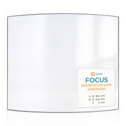 Vitre Focus MEIJIFOCUS (vitre intérieure) - Verre Courbe pour poêle à bois