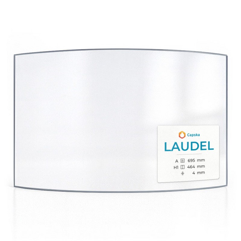Vitre Laudel 6285 44 - Verre Courbe pour poêle à bois